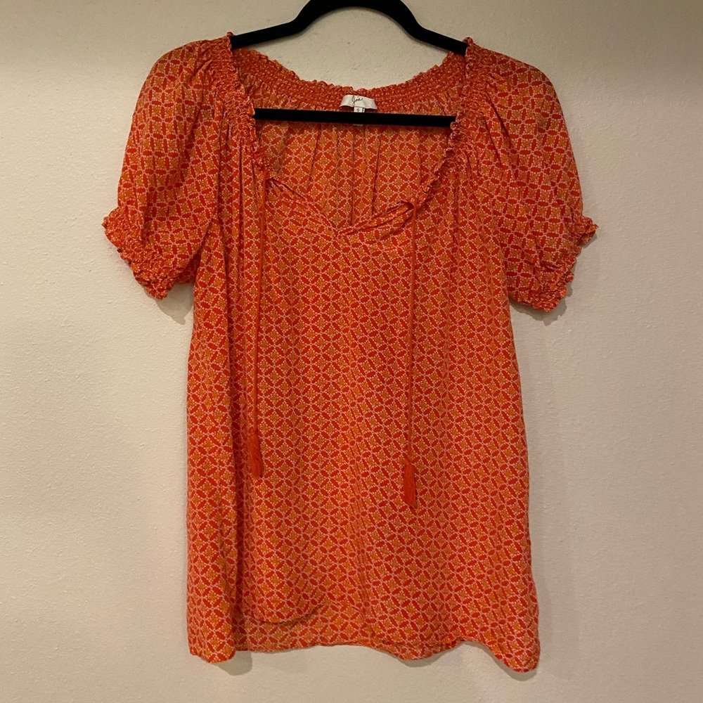 Joie Masha Silk Peasant Blouse size Small